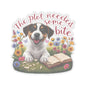 The Plot Needed Some Bite Sticker, Funny Jack Russell Book Lover Gift, Cute Puppy Reading Decal, Whimsical Animal Themed Kiss Cut Sticker