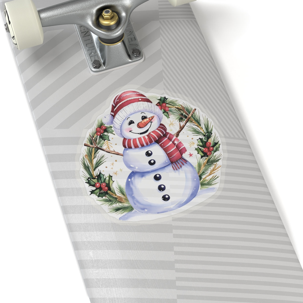 Happy Snowman Christmas Stickers, Festive Holiday Vinyl Decal Sheet, Cheerful Snowman Sticker Pack, Winter Season Decorations Laptops Journals