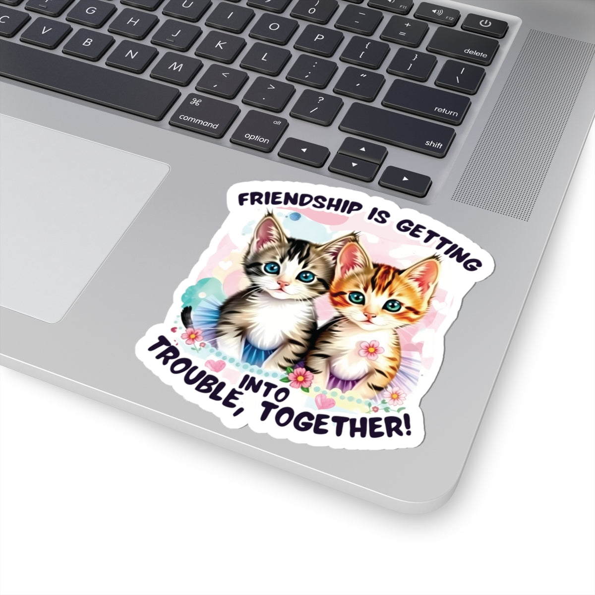 Friendship Getting Into Trouble Together Sticker - Funny Best Friends Vinyl Decal - Waterproof Durable Laptop Water Bottle Sticker Gift