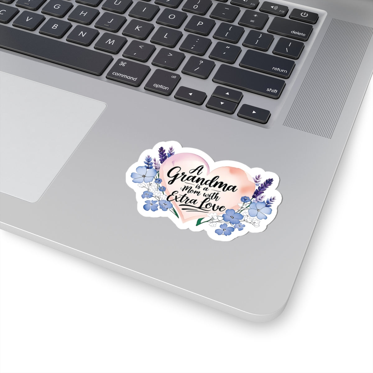 Grandma Mother's Day Kiss Cut Stickers, Floral Heart Gift Design, Cute Nana Sticker - Waterproof Vinyl Sticker
