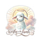 Worthy Is The Lamb Sticker, Easter Religious Decor, Christian Vinyl Decal, Cute Lamb Sticker, Bible Verse Sticker, Laptop Decor Sunday School
