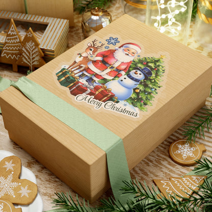 Merry Christmas Stickers, Santa Snowman Reindeer Holiday Stickers, Cute Christmas Tree Stickers, Festive Holiday Vinyl Laptop Mug Stickers