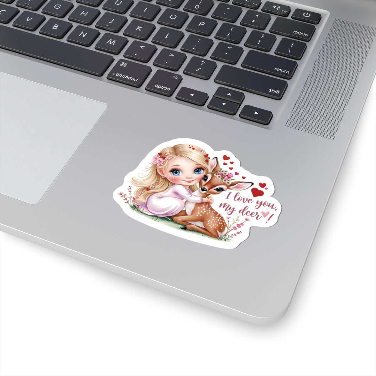 I Love You My Deer Sticker, Cute Romantic Sticker Gift For Girlfriend, Valentines Day Anniversary Vinyl Decal Laptop Mug Planner Journal Decor