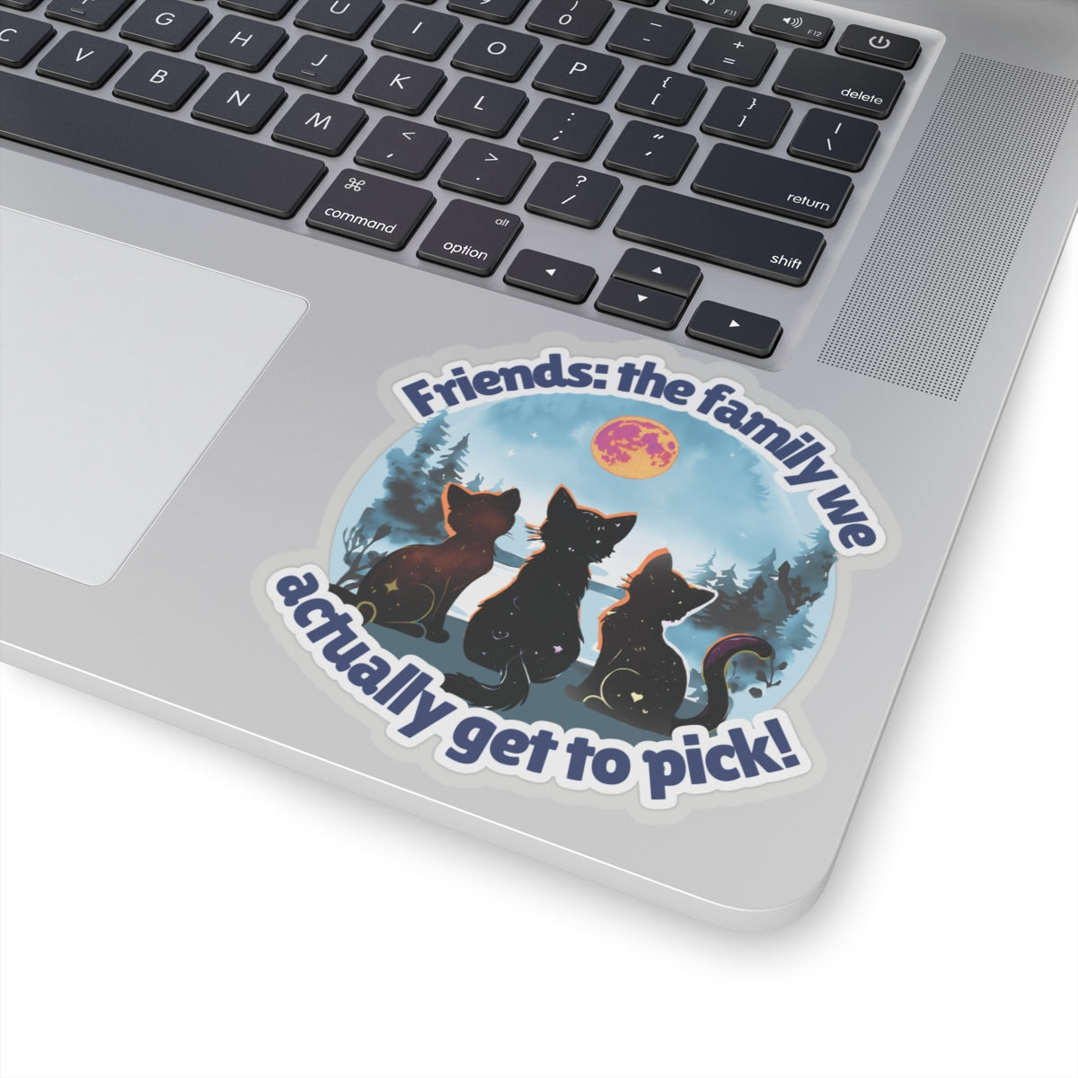 Friends: The Family You Actually Get to Pick! Vinyl Kiss-Cut Sticker – Waterproof Durable Decal for Laptops, Water Bottles, Planners – Unique BFF Gift