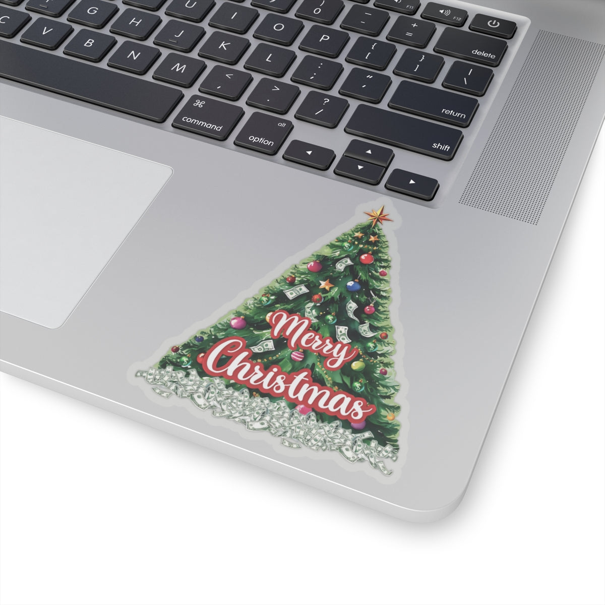 Christmas Prosperity Tree Sticker, Holiday Money Tree Vinyl Decal, Merry Christmas Gift, Laptop Decor, Prosperity Art Xmas Planner Scrapbook Mug Decal