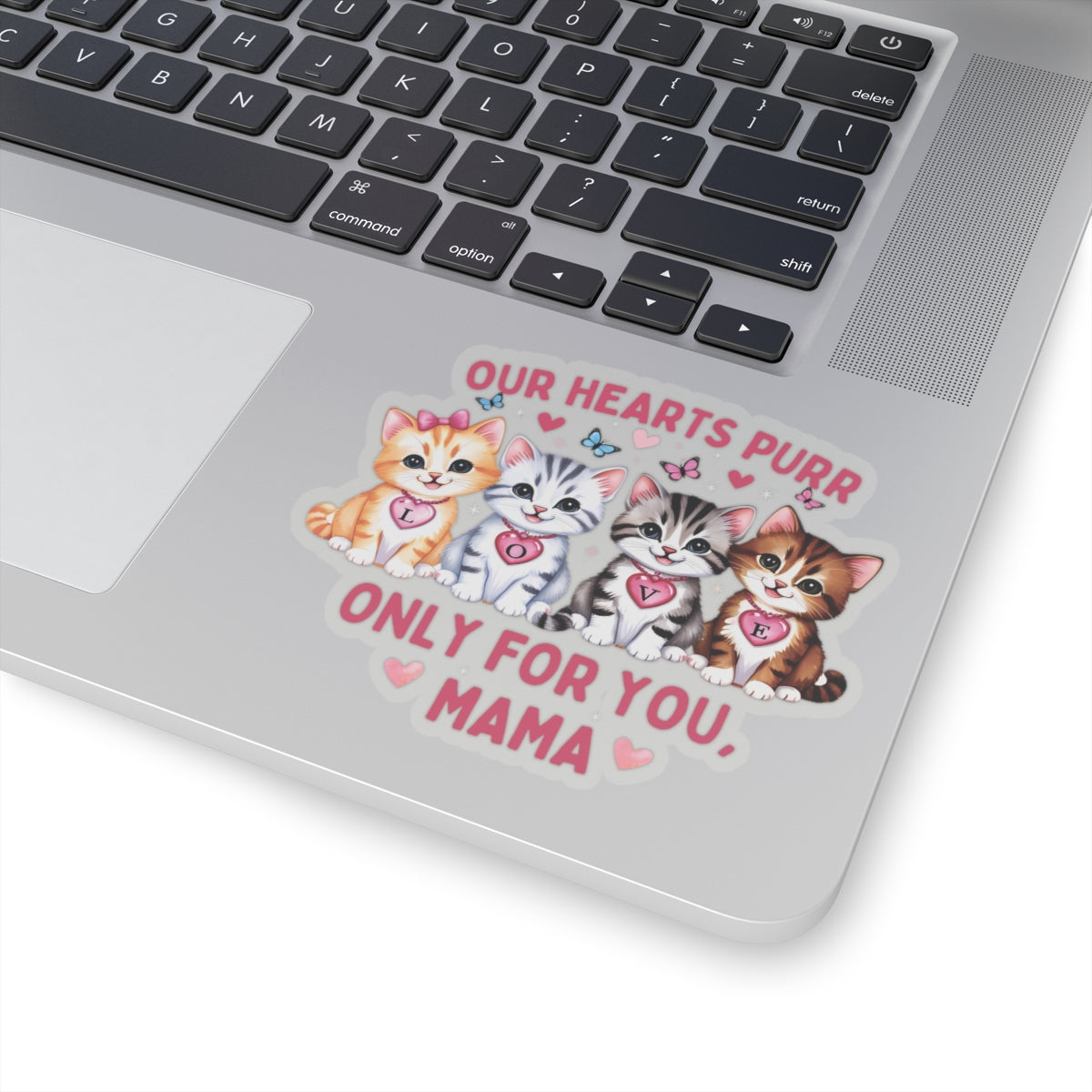 Mother's Day Sticker Our Hearts Purr Only For You Waterproof Vinyl Sticker