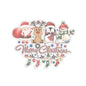 Merry Christmas Sticker, Cute Festive Characters Sticker, Holiday Vinyl Sticker, Funny Christmas Quote Sticker, Scrapbook Laptop Sticker Gift