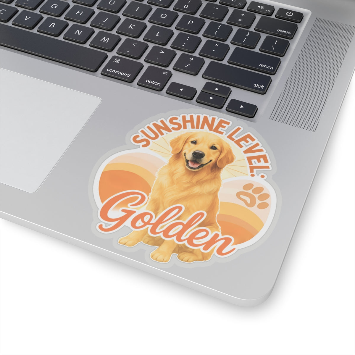 Sunshine Level: Golden Sticker, Golden Retriever Vinyl Sticker, Cute Golden Waterproof Sticker, Laptop Planner Dog Lover Gift Retriever Decal