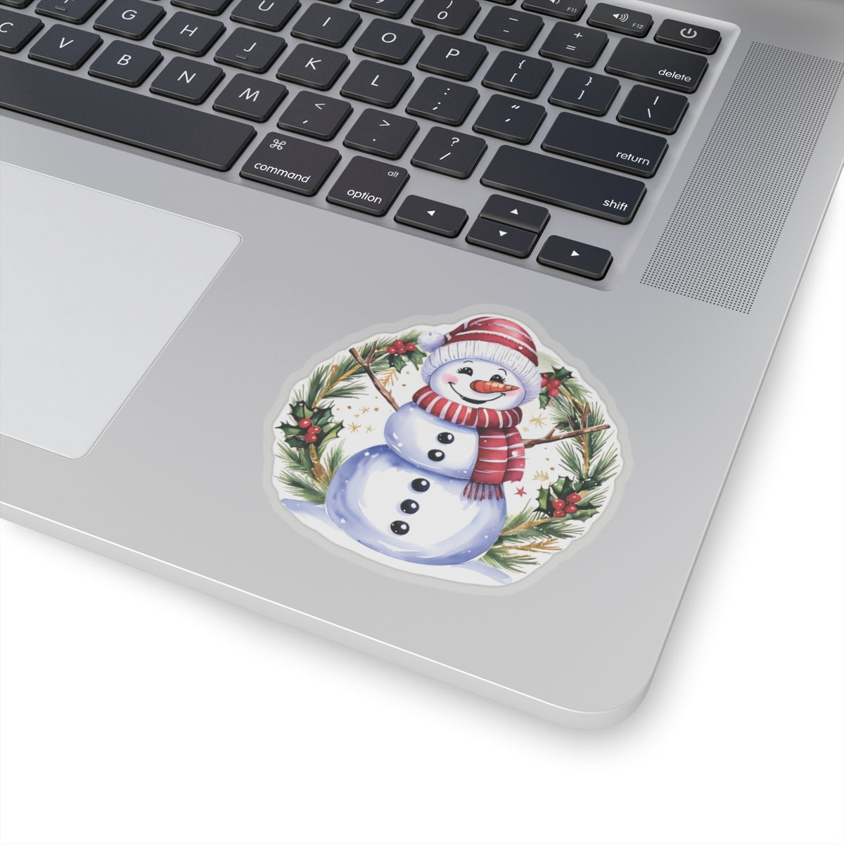 Happy Snowman Christmas Stickers, Festive Holiday Vinyl Decal Sheet, Cheerful Snowman Sticker Pack, Winter Season Decorations Laptops Journals