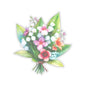 Spring Bouquet Sticker, Lily of The Valley May Birth Flower Vinyl Decal, Floral Laptop Sticker Water Bottle Gift Mother's Day Sticker