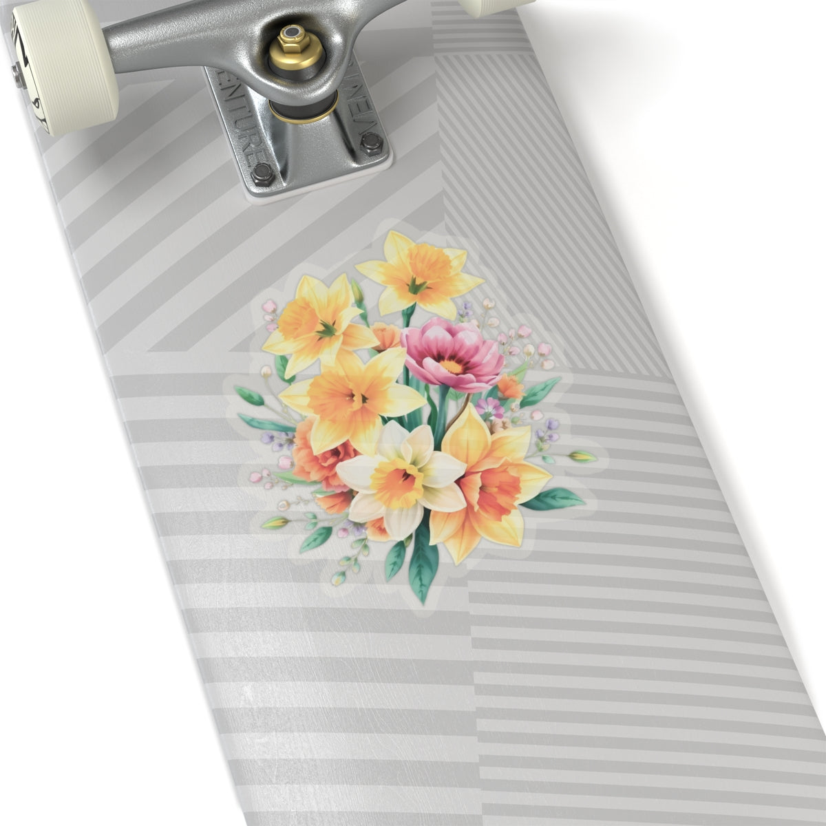 Spring Daffodil Sticker, March Birth Flower Symbol Of Hope Joy Good Luck, Waterproof Vinyl Kiss Cut Floral Laptop Water Bottle Scrapbook Gift