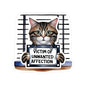 Victim Of Unwanted Affection Cat Kiss Cut Sticker Laptop Decor Water Bottle Sticker