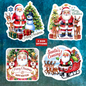 Santa Sticker Set, Christmas Decor Festive Vinyl Stickers, Holiday Scrapbook Supplies, Cute Santa Claus Planner Gift, Indoor Outdoor Accessories
