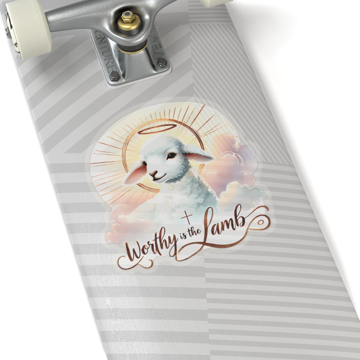 Worthy Is The Lamb Sticker, Easter Religious Decor, Christian Vinyl Decal, Cute Lamb Sticker, Bible Verse Sticker, Laptop Decor Sunday School