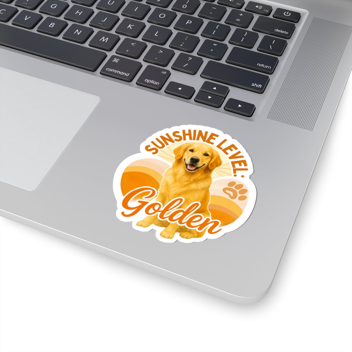 Sunshine Level: Golden Sticker, Golden Retriever Vinyl Sticker, Cute Golden Waterproof Sticker, Laptop Planner Dog Lover Gift Retriever Decal
