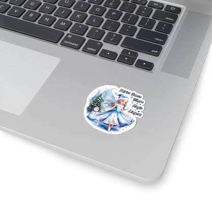 Fairies Dance Where Magic Lingers Sticker, Fantasy Fairy Vinyl Sticker, Whimsical Quote Sticker Scrapbook Sticker, Cute Laptop Sticker