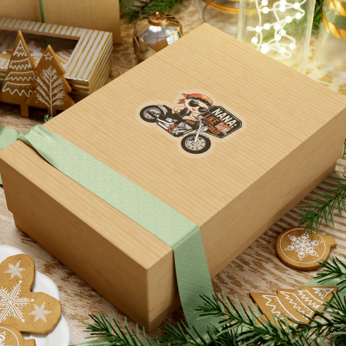 Nana Like Mom But Cooler Stickers Cool Nana Motorcycle Sticker Fun Biker Grandma Mother's Day Gift Best Grandma Ever Love Grandma Stickers