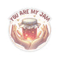 You Are My Jam Sticker, Adorable Love Sticker, Cute Food Pun Sticker, Gift For Foodie, Sweet Romantic Sticker, Scrapbook Laptop Sticker Planner