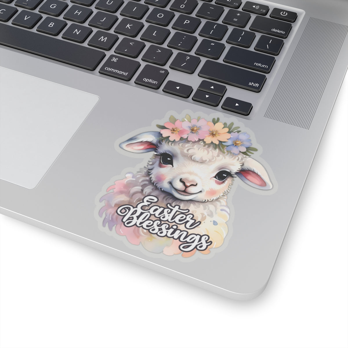 Easter Blessings Lamb Sticker, Spring Holiday Decor, Happy Easter Decal, Religious Christian Sticker, Cute Animal Sticker, Party Favor Cute Gift