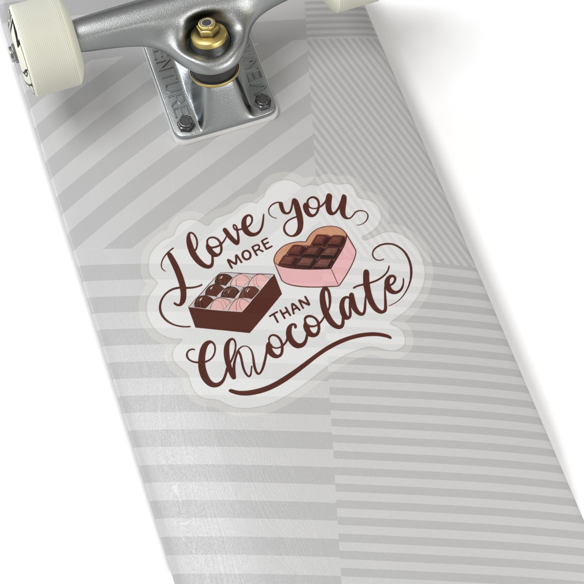 I Love You More Than Chocolate Sticker, Cute Valentine Gift For Her, Funny Candy Quote, Sweet Love Decal, Romantic Gift For Boyfriend Or Wife