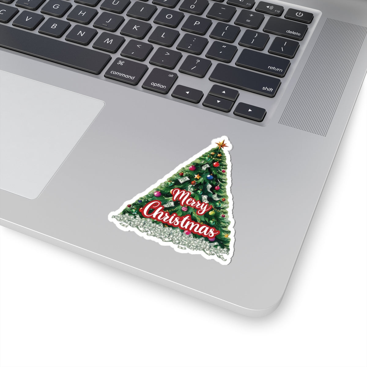 Christmas Prosperity Tree Sticker, Holiday Money Tree Vinyl Decal, Merry Christmas Gift, Laptop Decor, Prosperity Art Xmas Planner Scrapbook Mug Decal