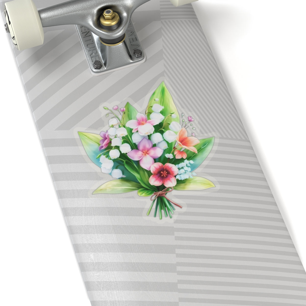 Spring Bouquet Sticker, Lily of The Valley May Birth Flower Vinyl Decal, Floral Laptop Sticker Water Bottle Gift Mother's Day Sticker