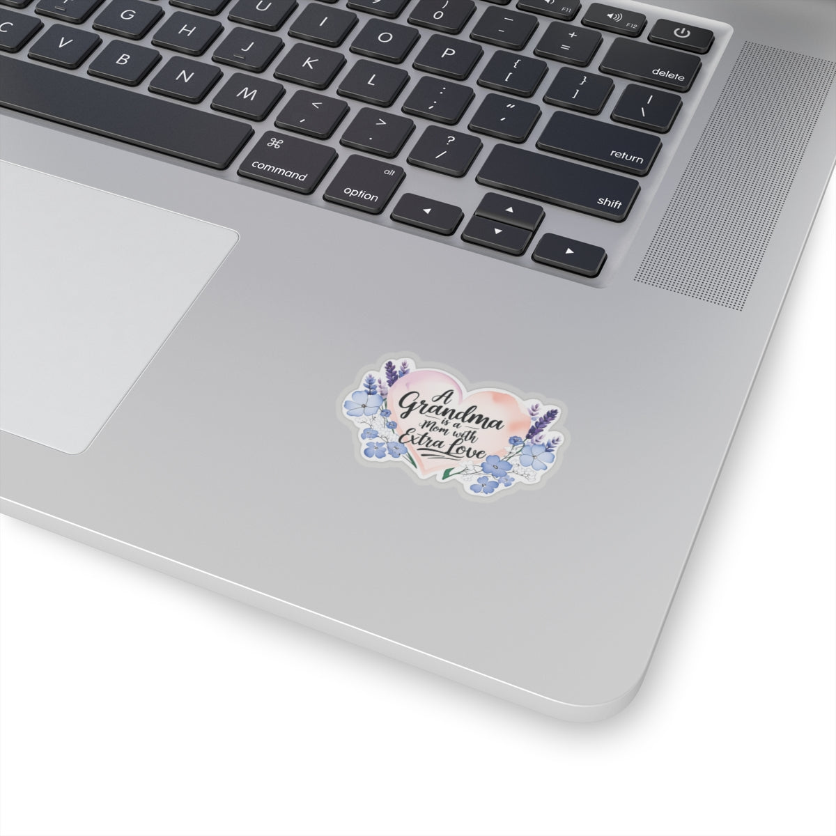 Grandma Mother's Day Kiss Cut Stickers, Floral Heart Gift Design, Cute Nana Sticker - Waterproof Vinyl Sticker