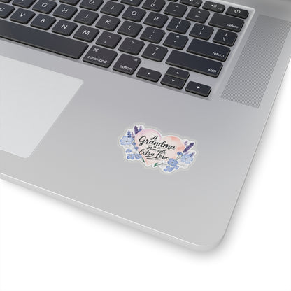 Grandma Mother's Day Kiss Cut Stickers, Floral Heart Gift Design, Cute Nana Sticker - Waterproof Vinyl Sticker