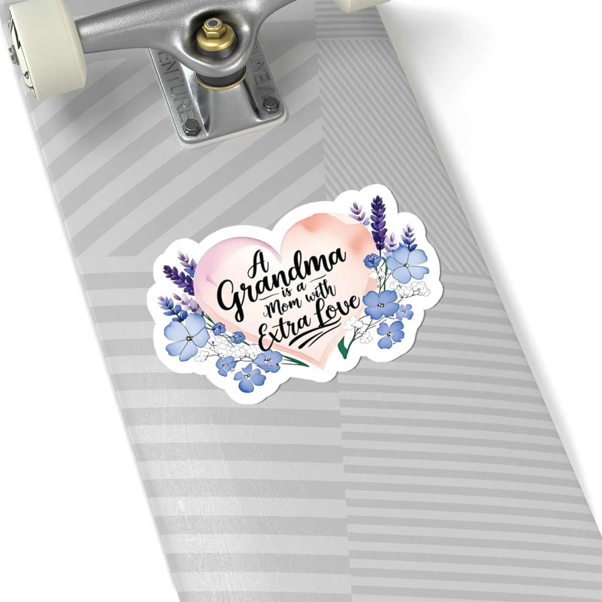 Grandma Mother's Day Kiss Cut Stickers, Floral Heart Gift Design, Cute Nana Sticker - Waterproof Vinyl Sticker
