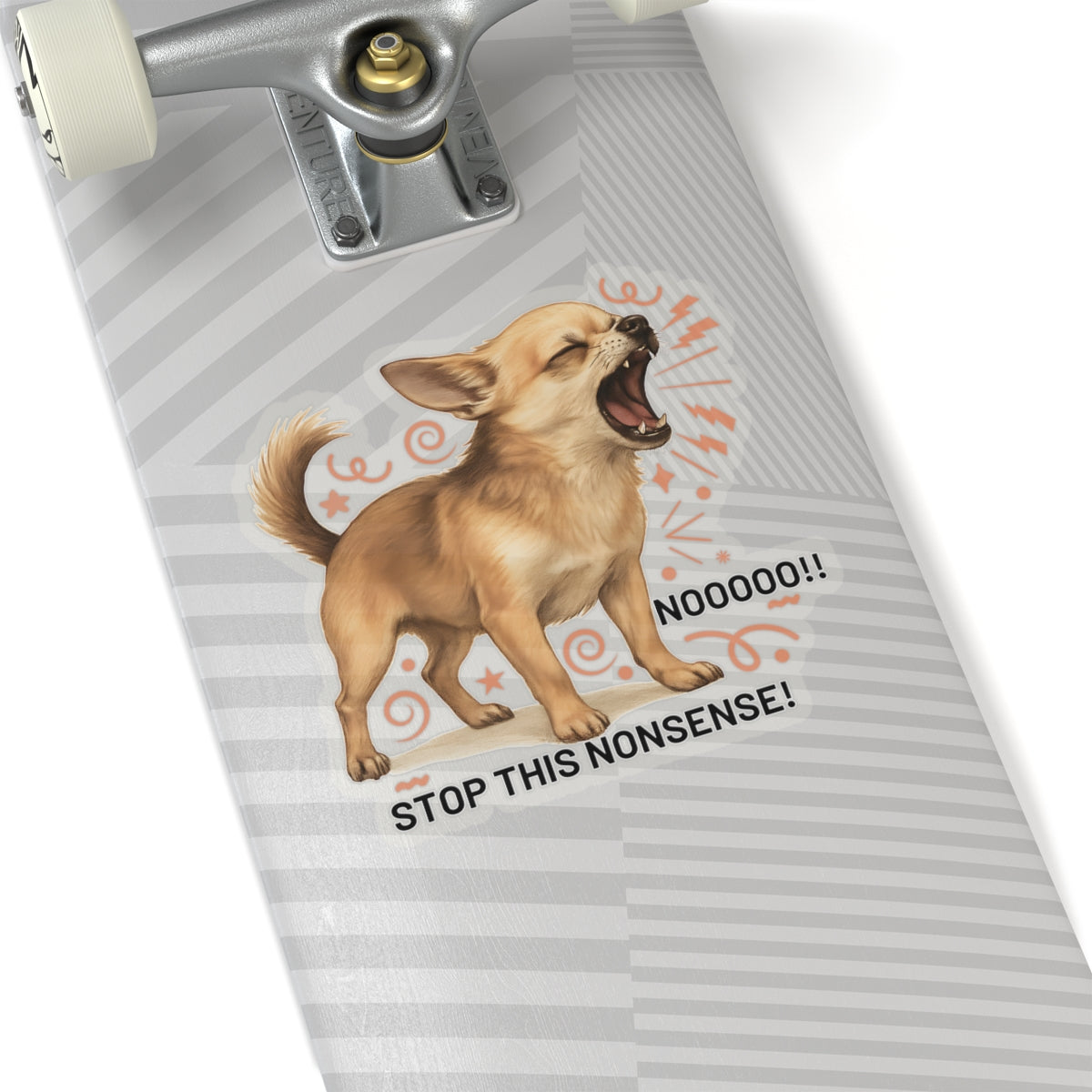 Stop This Nonsense Chihuahua Sticker, Funny Screaming Dog Vinyl Sticker, Realistic Chihuahua Yelling Cute Angry Puppy, Small Dog Drama Sticker