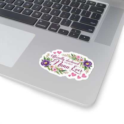 Officially The Best Nana Ever Stickers, Love Grandma Decal, Happy Mother's Day Sticker, Nana Birthday Gift Laptop Journal Decal Scrapbooking