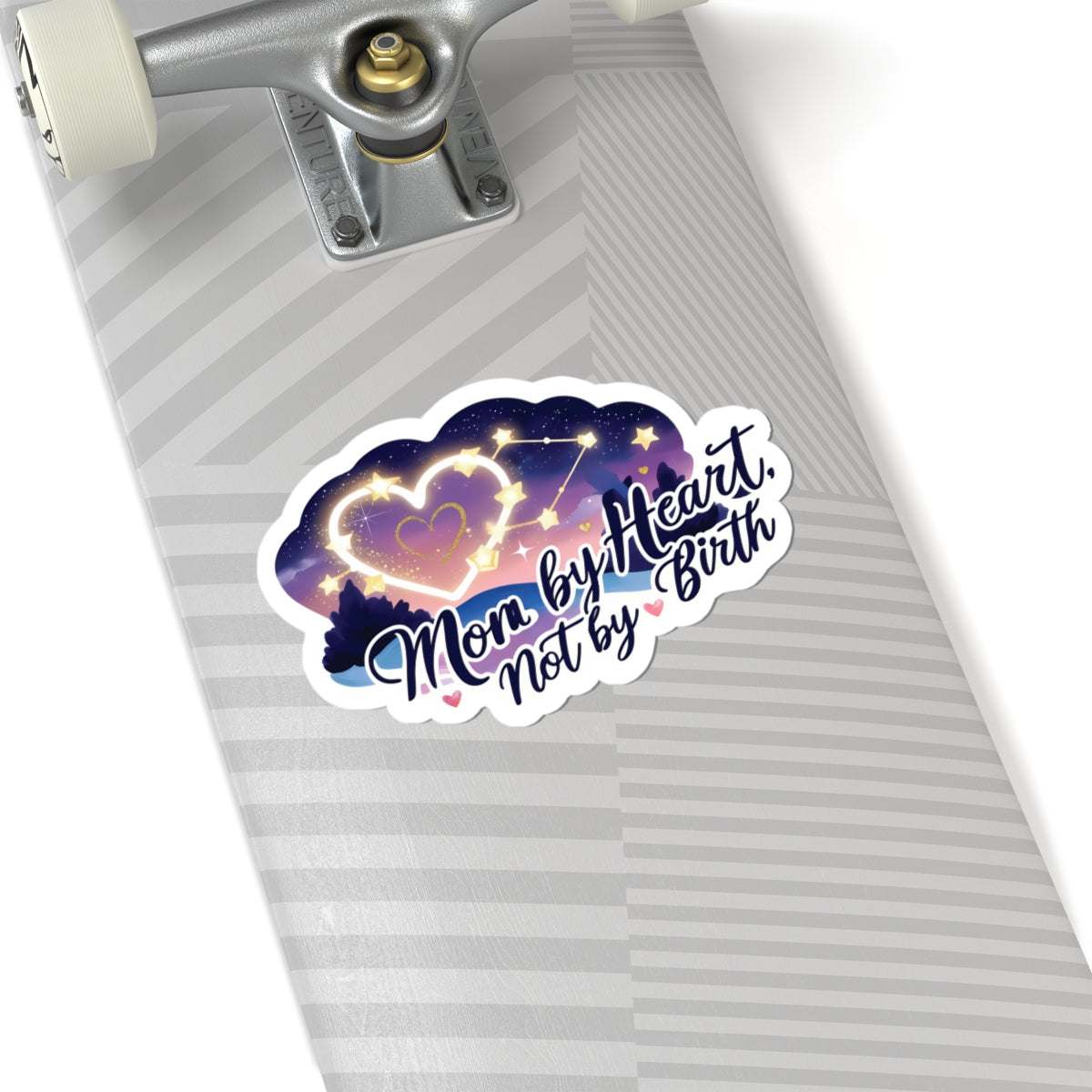 Mom By Heart Not By Birth Kiss Cut Stickers, Mothers Day Gift, Stepmom Appreciation - Vinyl Sticker Laptop Decal