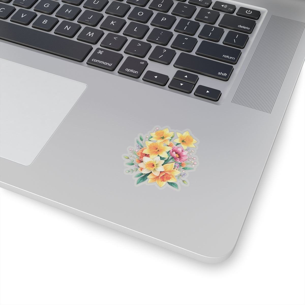 Spring Daffodil Sticker, March Birth Flower Symbol Of Hope Joy Good Luck, Waterproof Vinyl Kiss Cut Floral Laptop Water Bottle Scrapbook Gift