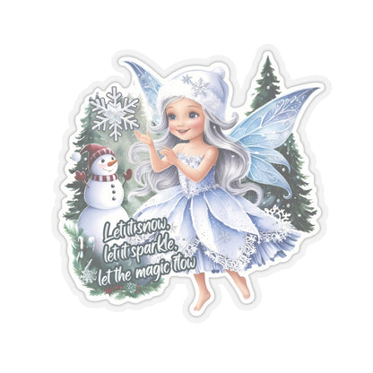 Let It Snow Let It Sparkle Sticker, Magical Holiday Sticker, Christmas Vinyl Sticker, Festive Quote Sticker, Scrapbook Sticker Cute Gift