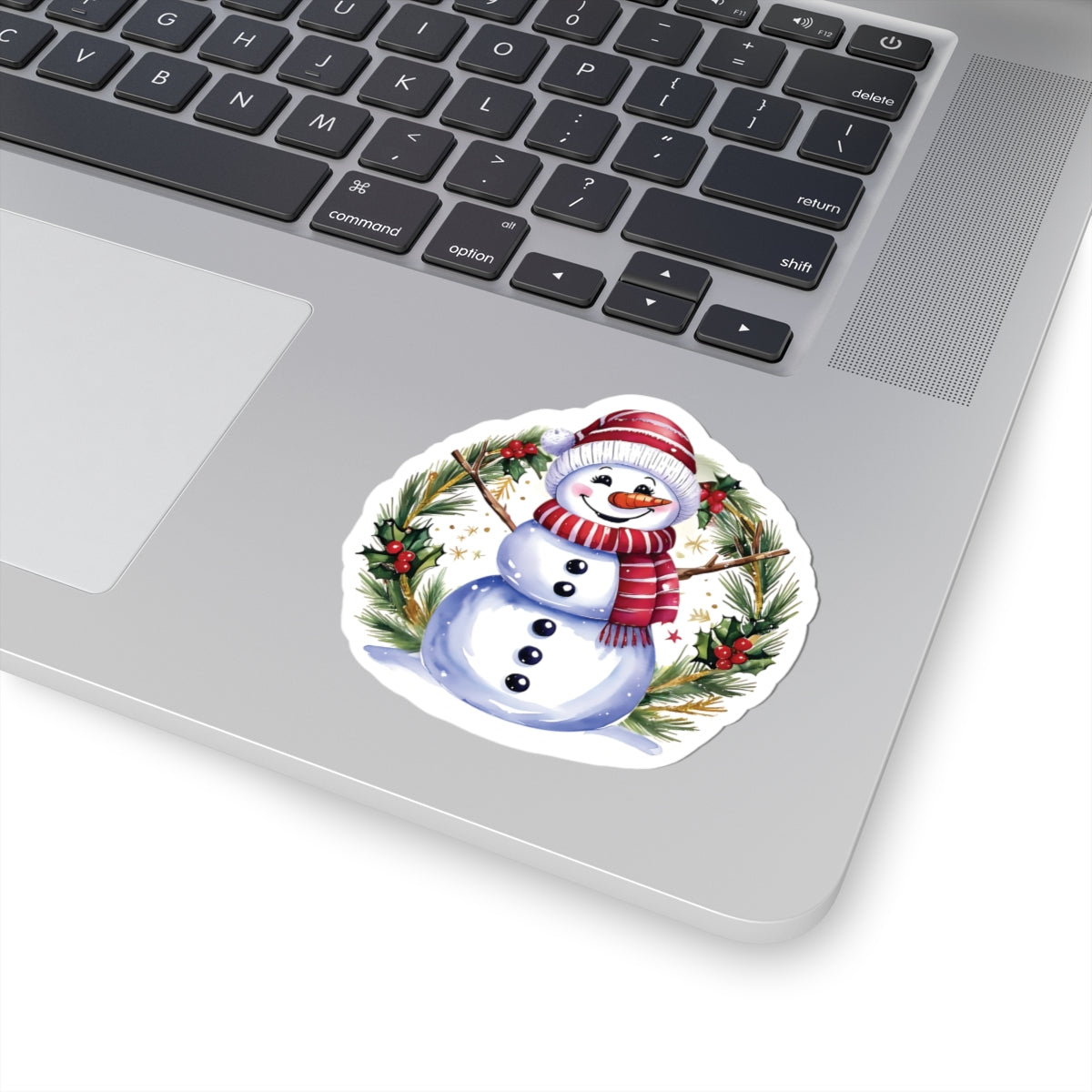 Happy Snowman Christmas Stickers, Festive Holiday Vinyl Decal Sheet, Cheerful Snowman Sticker Pack, Winter Season Decorations Laptops Journals