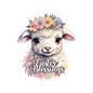 Easter Blessings Lamb Sticker, Spring Holiday Decor, Happy Easter Decal, Religious Christian Sticker, Cute Animal Sticker, Party Favor Cute Gift