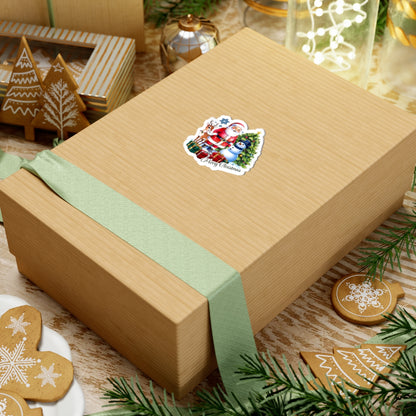 Merry Christmas Stickers, Santa Snowman Reindeer Holiday Stickers, Cute Christmas Tree Stickers, Festive Holiday Vinyl Laptop Mug Stickers