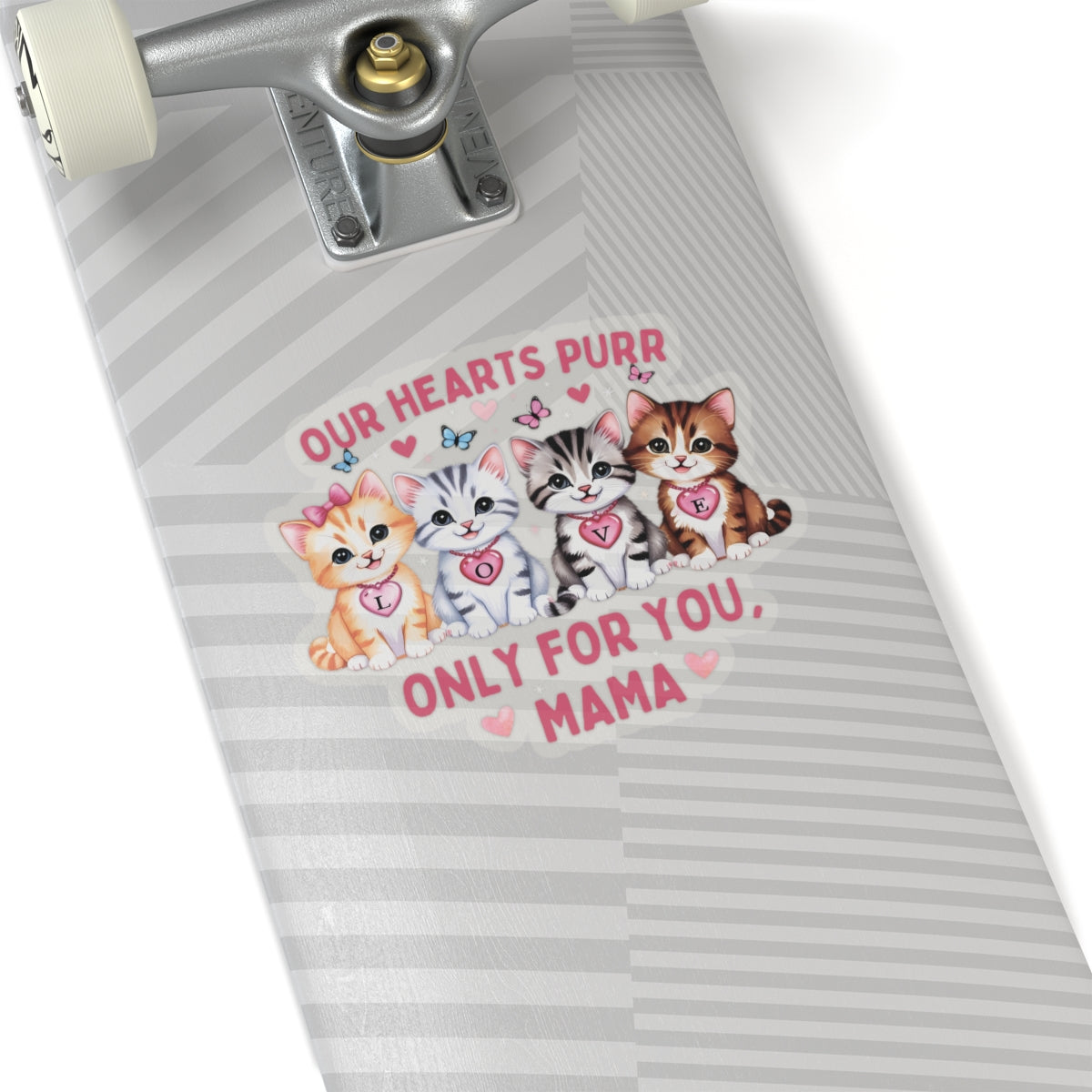 Mother's Day Sticker Our Hearts Purr Only For You Waterproof Vinyl Sticker