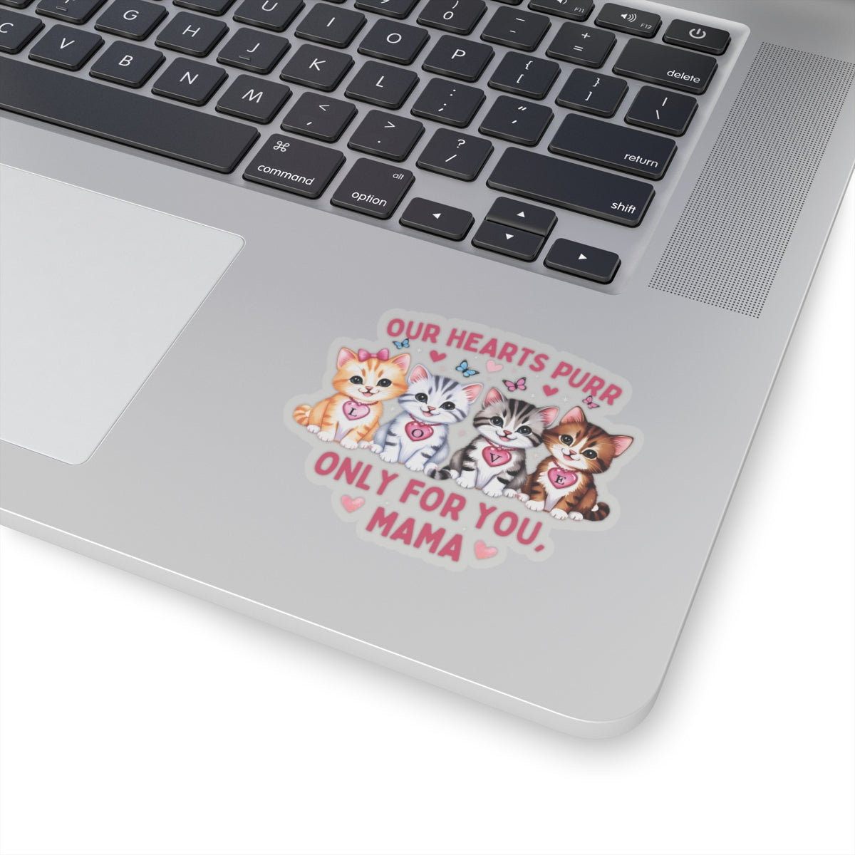 Mother's Day Sticker Our Hearts Purr Only For You Waterproof Vinyl Sticker