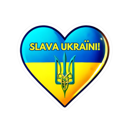 Slava Ukraini Sticker, Glory To Ukraine Vinyl Decal, I Stand With Ukraine Kiss Cut Sticker, Laptop Decor Water Bottle Sticker Support Ukraine