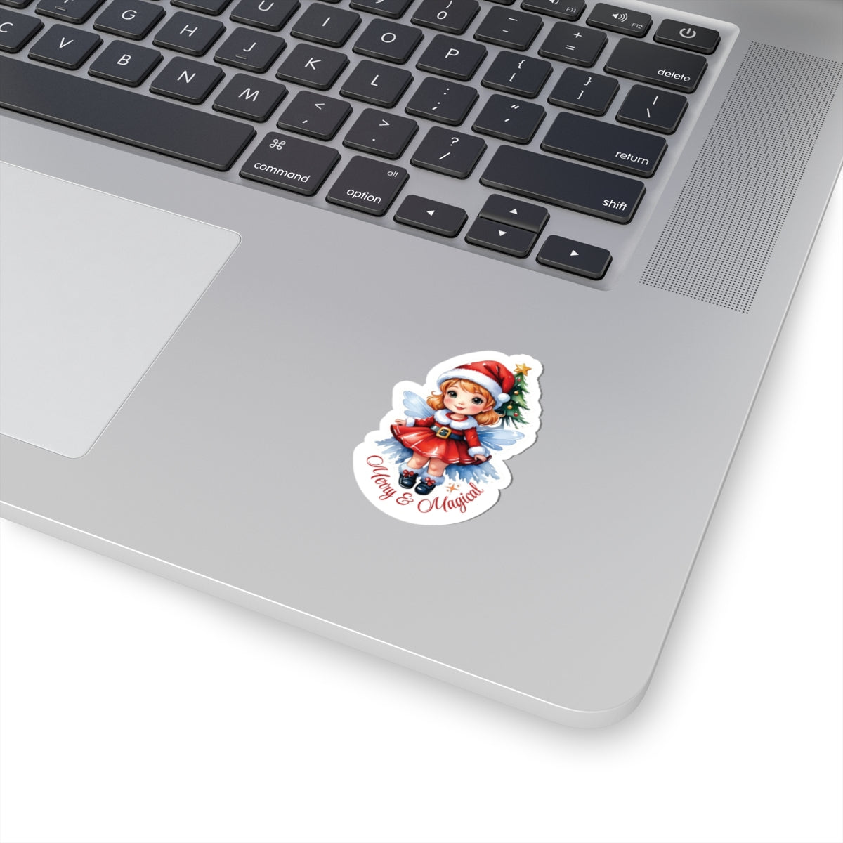 Merry Magical Fairy Stickers, Fantasy Vinyl Decal, Whimsical Pixie Art, Enchanted Holiday Sticker, Waterproof Laptop Water Bottle Decor