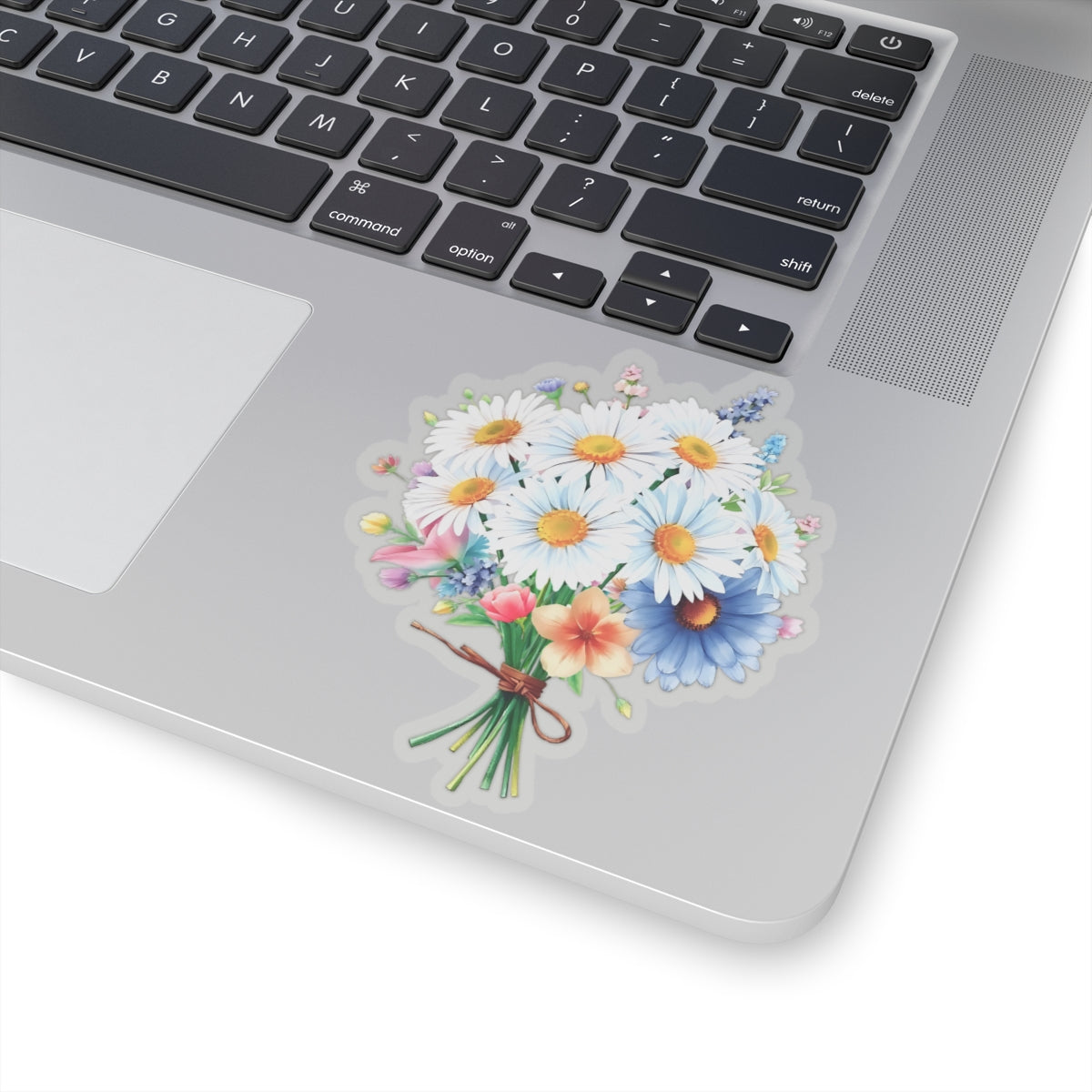 Beautiful Bouquet White Daisies Spring Flowers Kiss-Cut Sticker, Symbol of Purity Innocence Joy April Birth Flower Planner Sticker