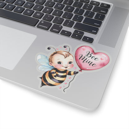 Bee Mine Sticker, Valentines Day Gift, Cute Bumble Bee Pun Vinyl Decal, Romantic Love Quote, Waterproof Kiss Cut Laptop Water Bottle Journal