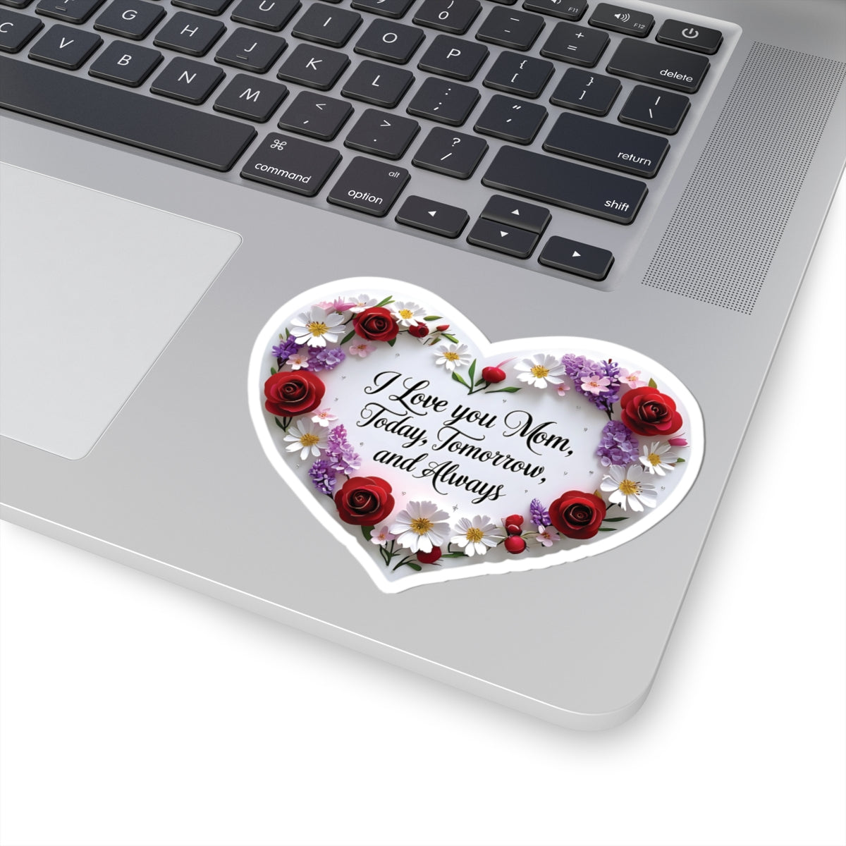 I Love You Mom Sticker Mothers Day Gift Vinyl Decal Laptop Decor, Cute Water Bottle Sticker, Mom Appreciation Gift, Heartfelt Love Gift Idea