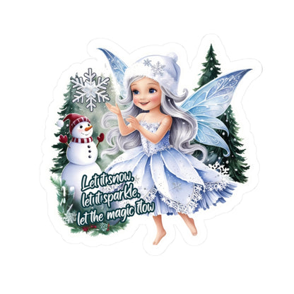 Let It Snow Let It Sparkle Sticker, Magical Holiday Sticker, Christmas Vinyl Sticker, Festive Quote Sticker, Scrapbook Sticker Cute Gift