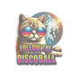 Follow The Call Of The Disco Ball Cat Sticker, Retro 70s Vinyl Waterproof Durable Laptop, Water Bottle Sticker