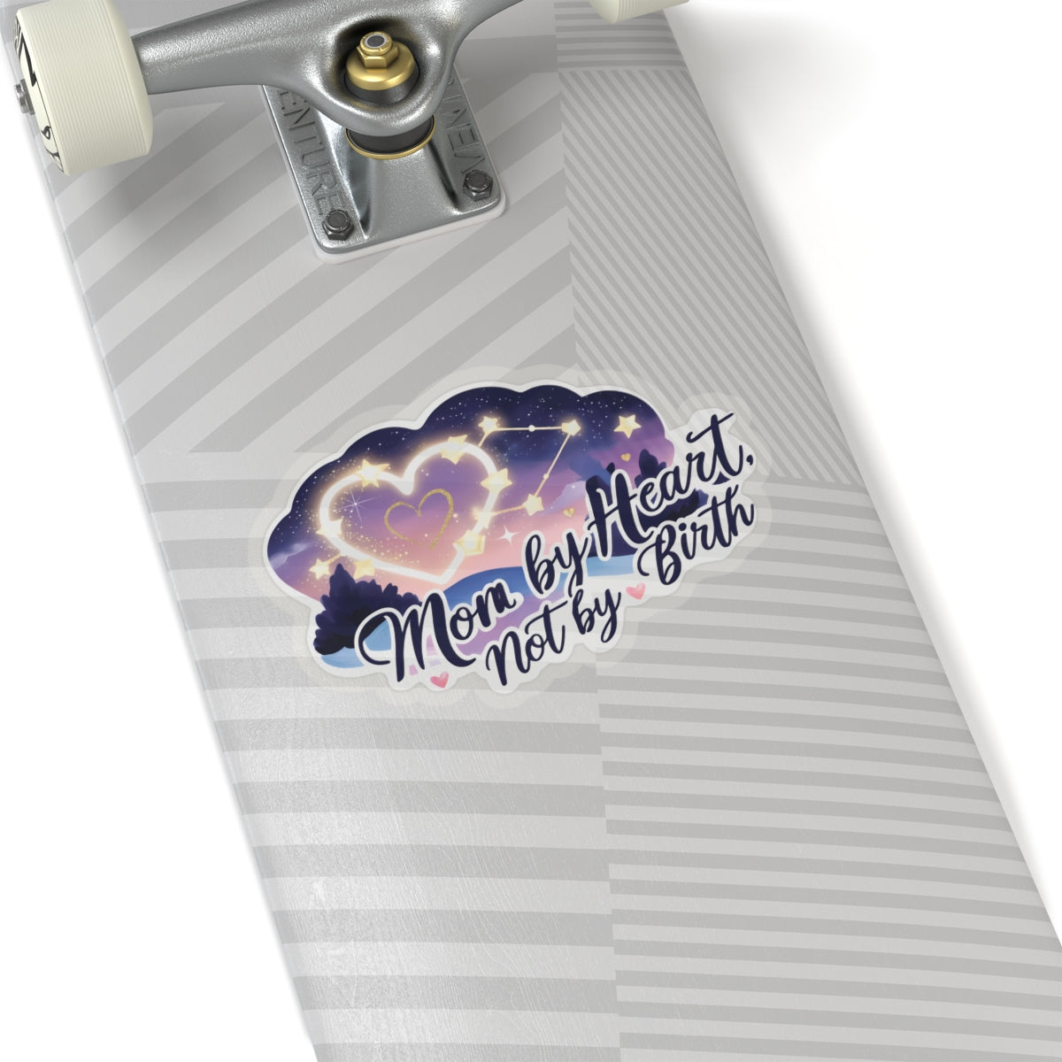 Mom By Heart Not By Birth Kiss Cut Stickers, Mothers Day Gift, Stepmom Appreciation - Vinyl Sticker Laptop Decal