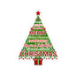 Christmas Tree Sticker, Positive Xmas Words Kiss Cut Sticker, Holiday Gift Sticker, Cute Festive Vinyl Waterproof Sticker For Scrapbook Laptop