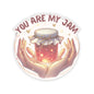 You Are My Jam Sticker, Adorable Love Sticker, Cute Food Pun Sticker, Gift For Foodie, Sweet Romantic Sticker, Scrapbook Laptop Sticker Planner