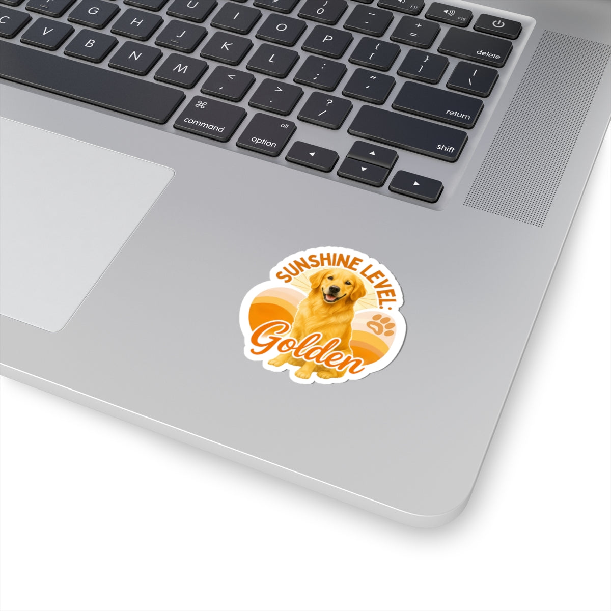 Sunshine Level: Golden Sticker, Golden Retriever Vinyl Sticker, Cute Golden Waterproof Sticker, Laptop Planner Dog Lover Gift Retriever Decal
